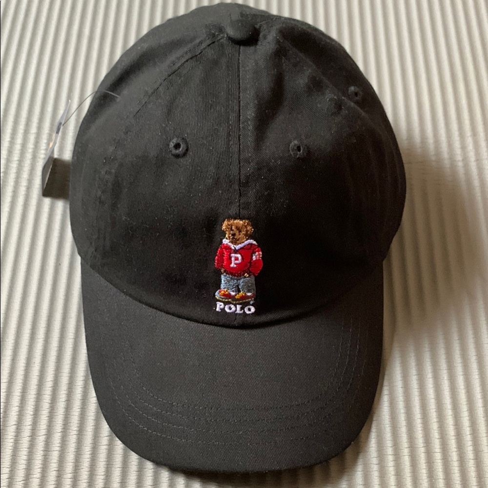 Ralph Lauren Black Polo Bear Cap